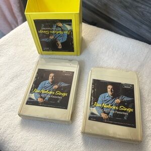 Vintage Jim Nabors 8-Track Tape Bundle with Original Yellow Case